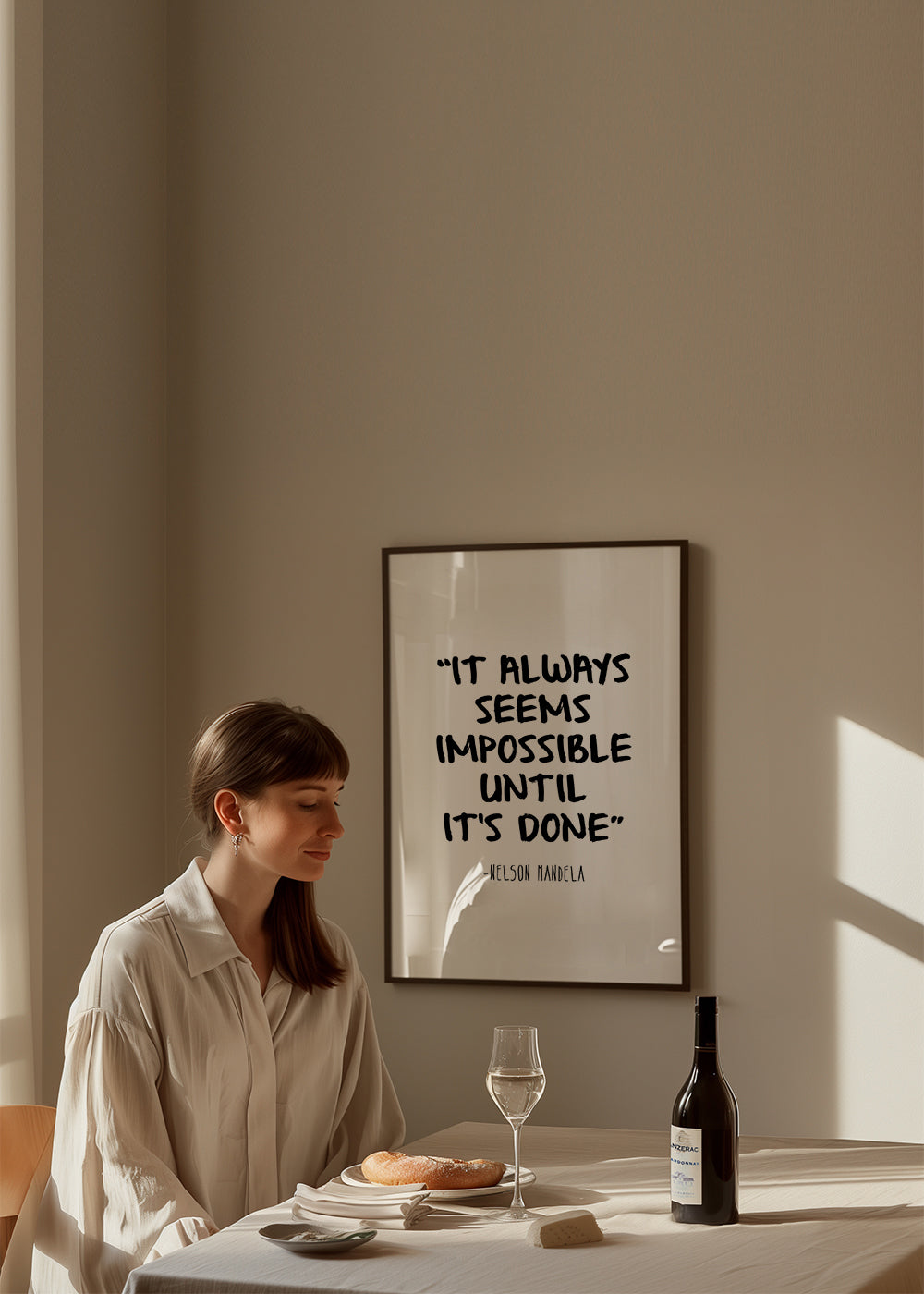 Minimalistisk citat plakat