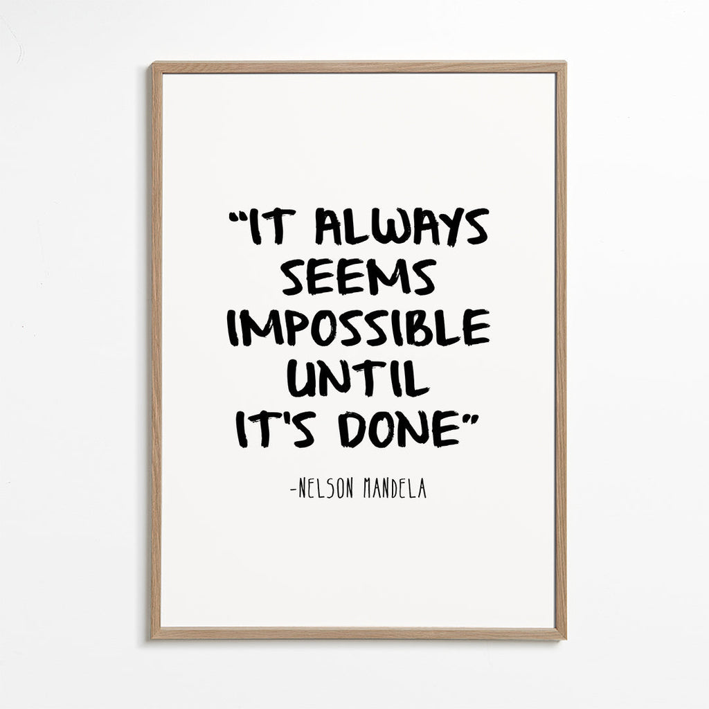 Minimalistisk citat plakat