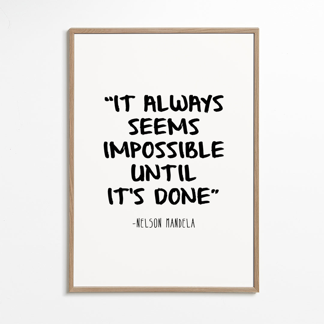 Minimalistisk citat plakat