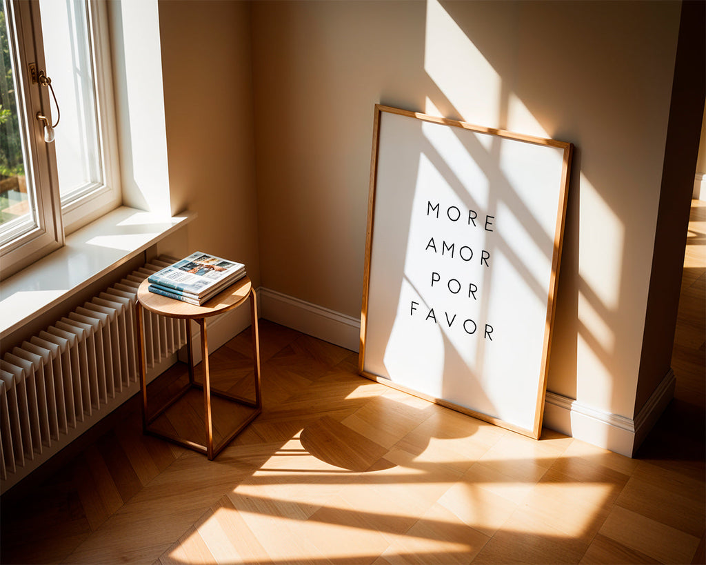 Sort-hvid plakat med centreret typografisk citat