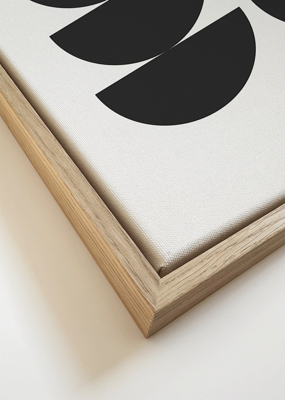 Geometrisk plakat minimal med cirkler og halve