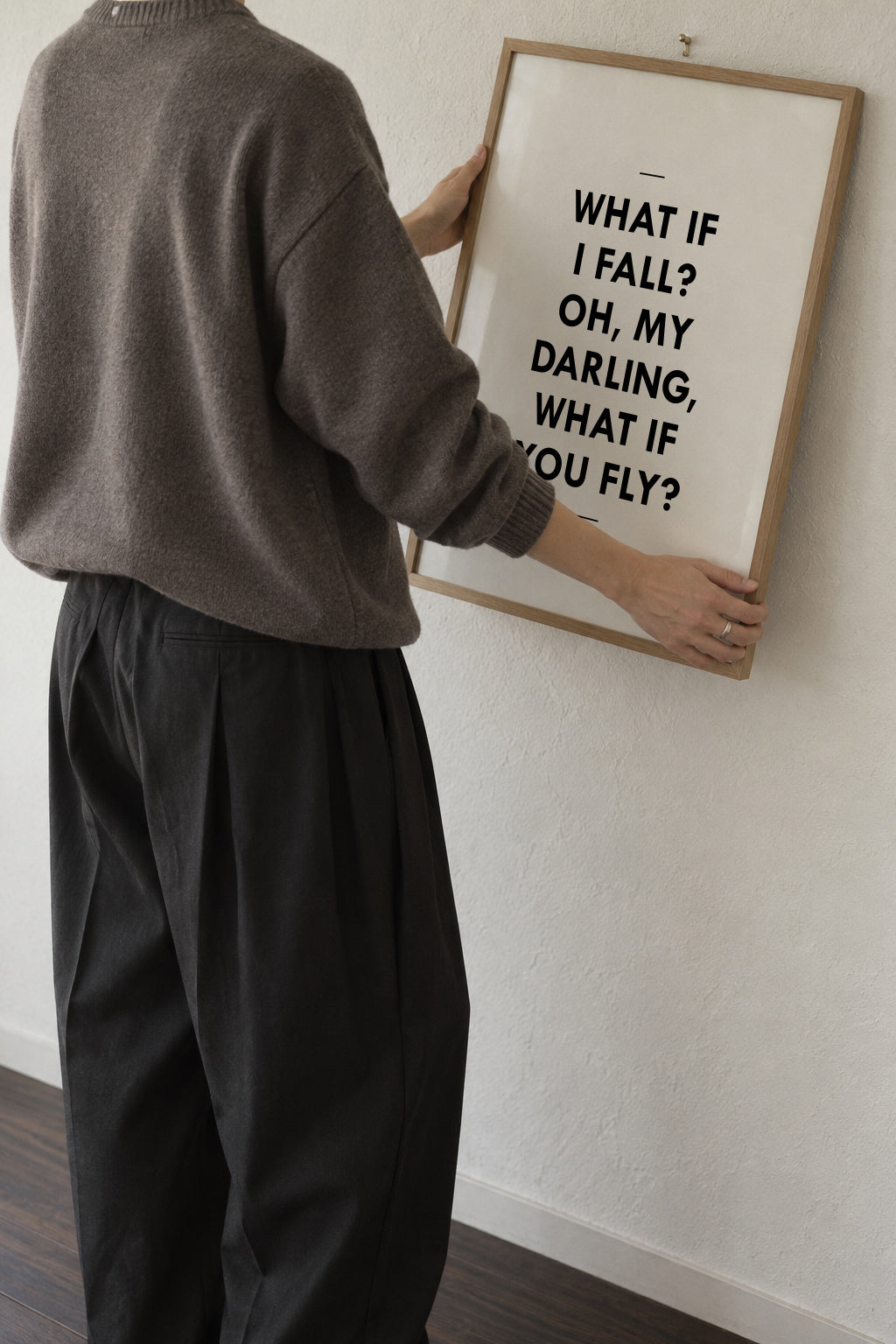 What If - Framed poster in an interior