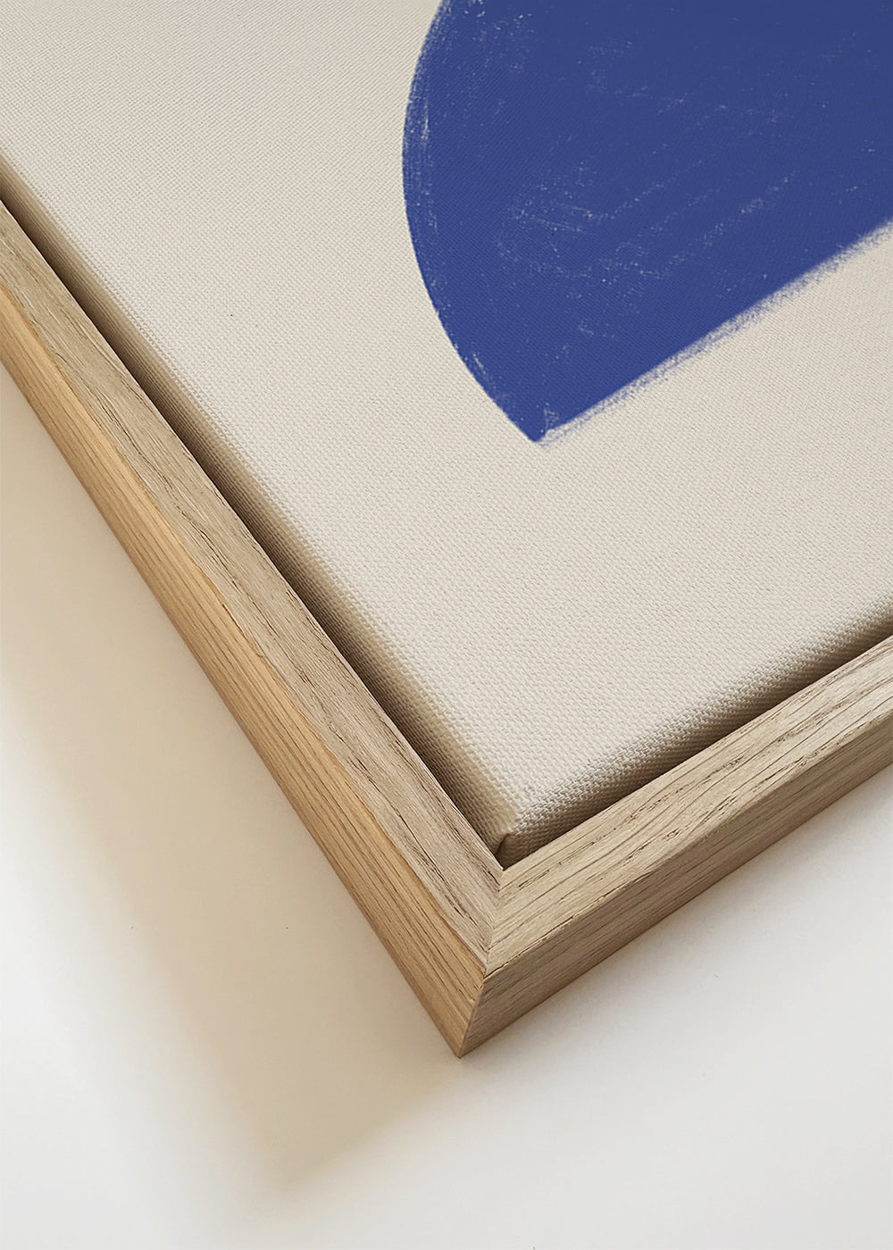 Geometrisk plakat blå minimal halve cirkler