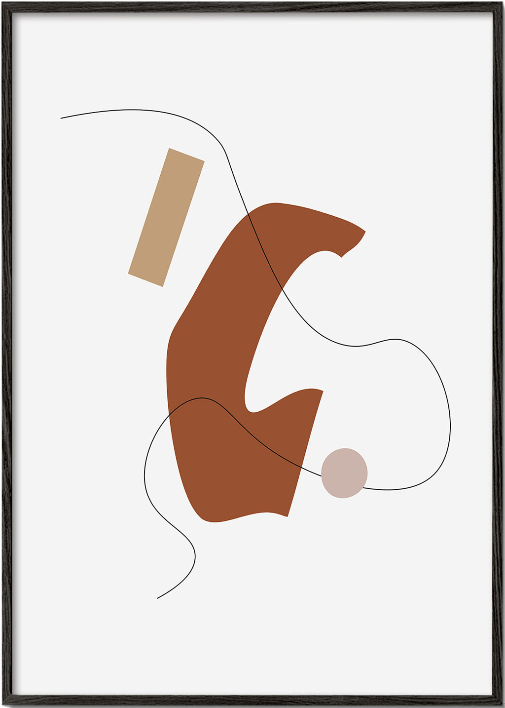 Abstrakt billede med jordform og linje