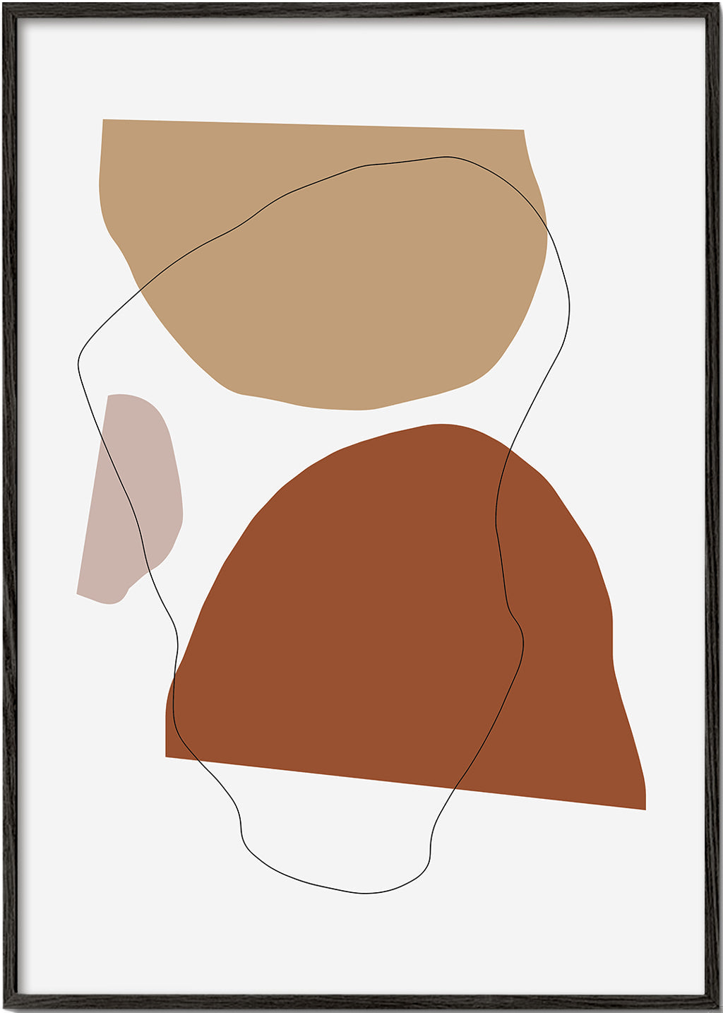 Abstrakt billede terracotta og beige