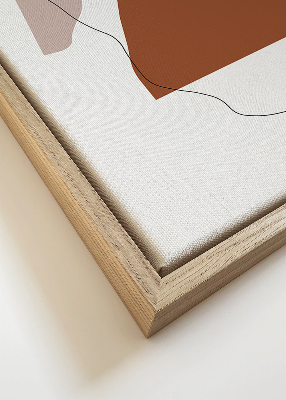 Abstrakt billede terracotta og beige
