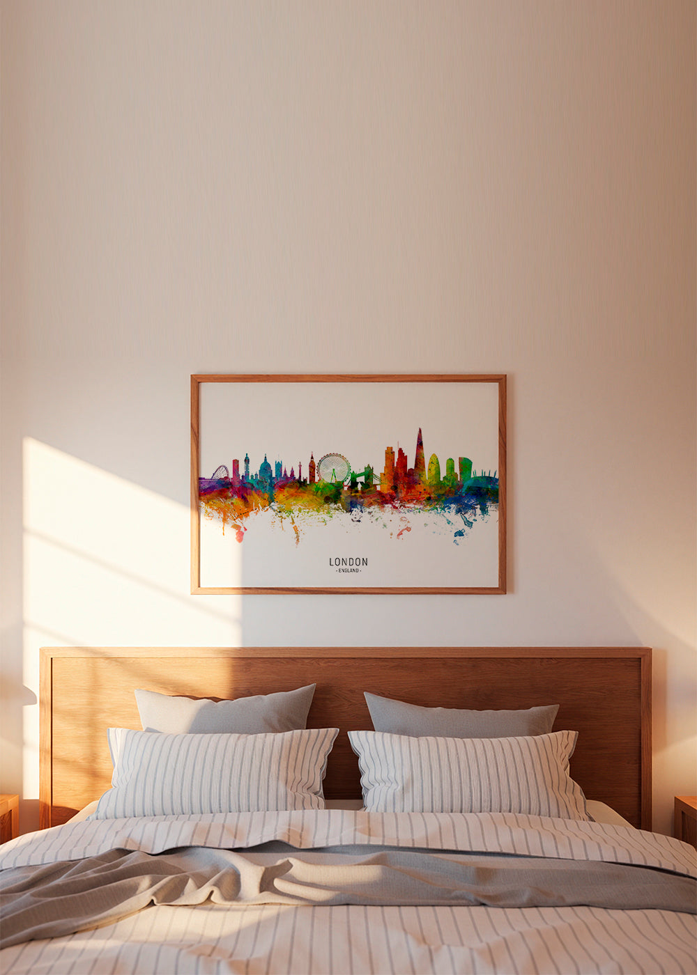 Køkkenkunst: Londons skyline flerfarvet