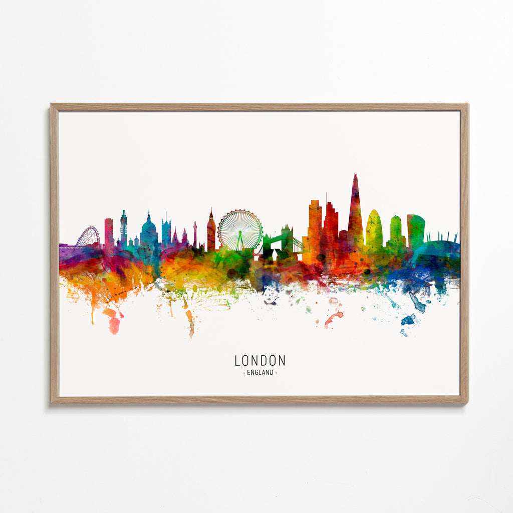 Køkkenkunst: Londons skyline flerfarvet
