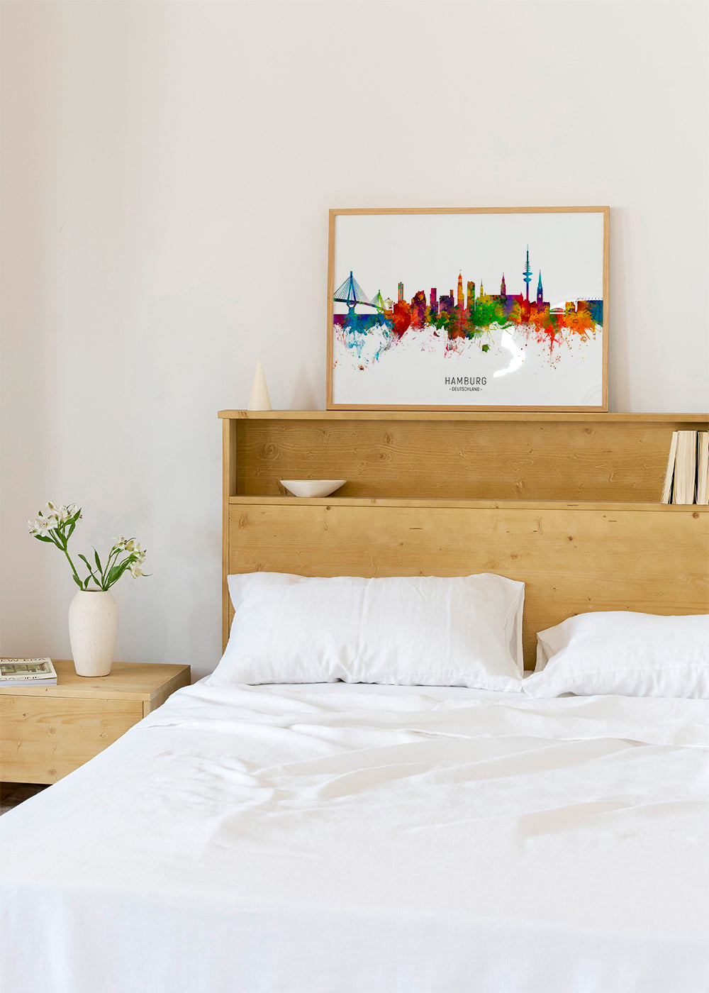Bybillede Hamburg skyline i farver