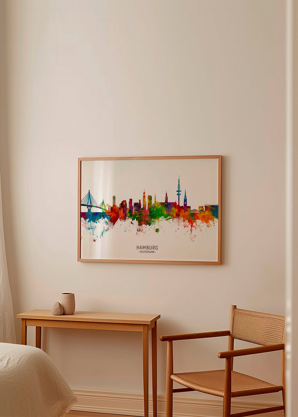 Bybillede Hamburg skyline i farver