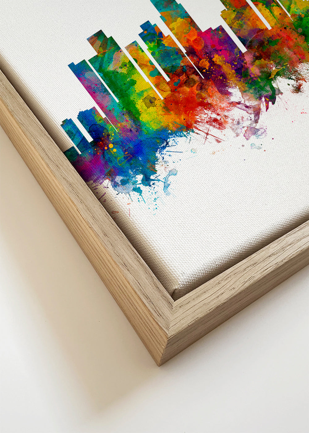 Rejseplakat: Los Angeles skyline i flere farver