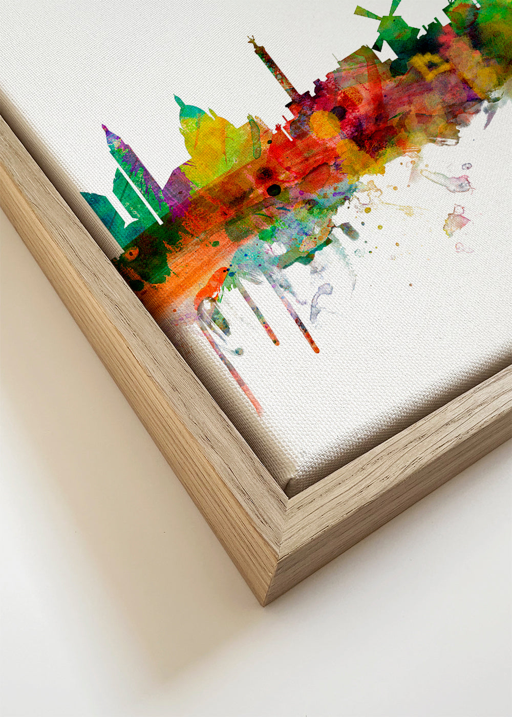 Køkkenkunst: Paris skyline i akvarel
