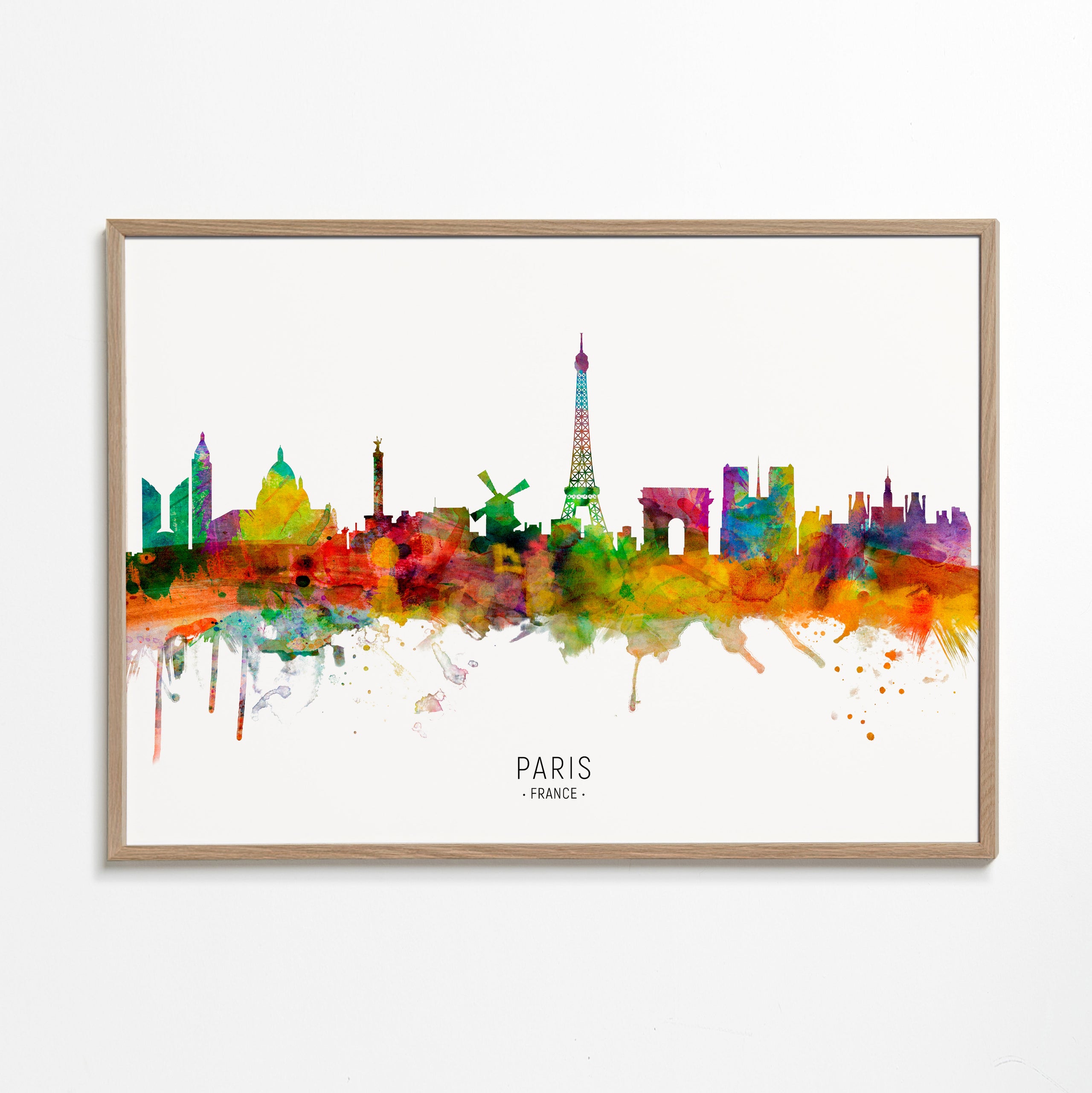 Køkkenkunst: Paris skyline i akvarel