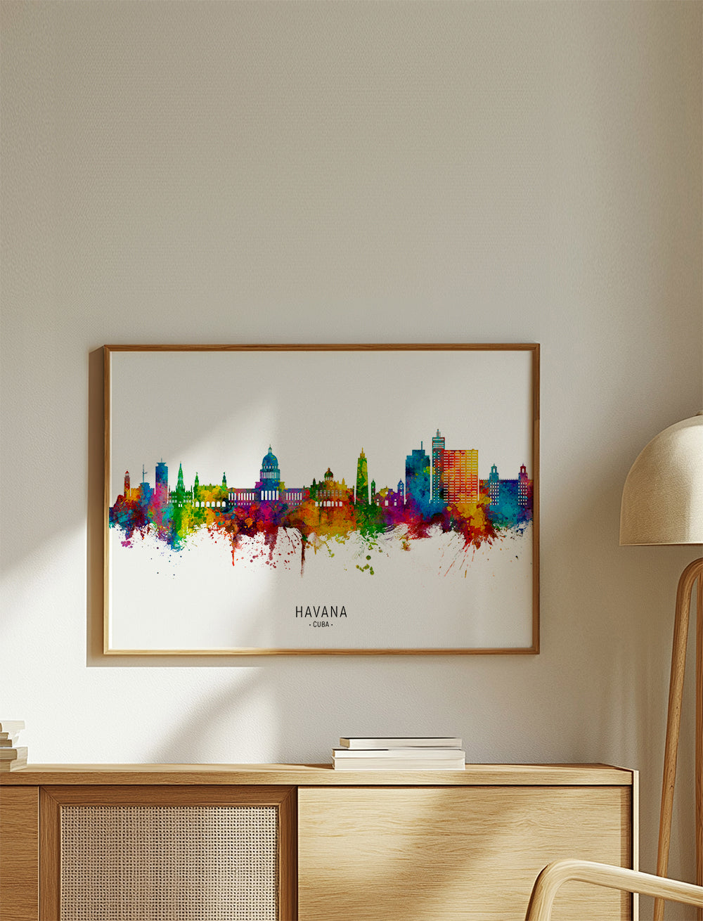 Byplakat Havana skyline i akvarel
