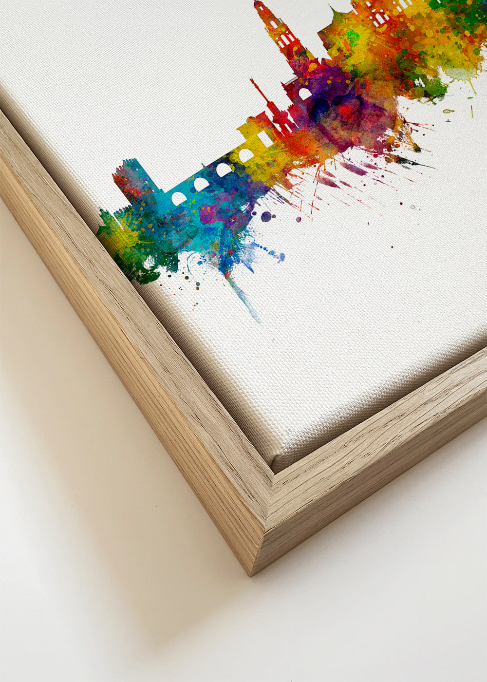 Køkkenkunst Córdoba skyline akvarel multicolor