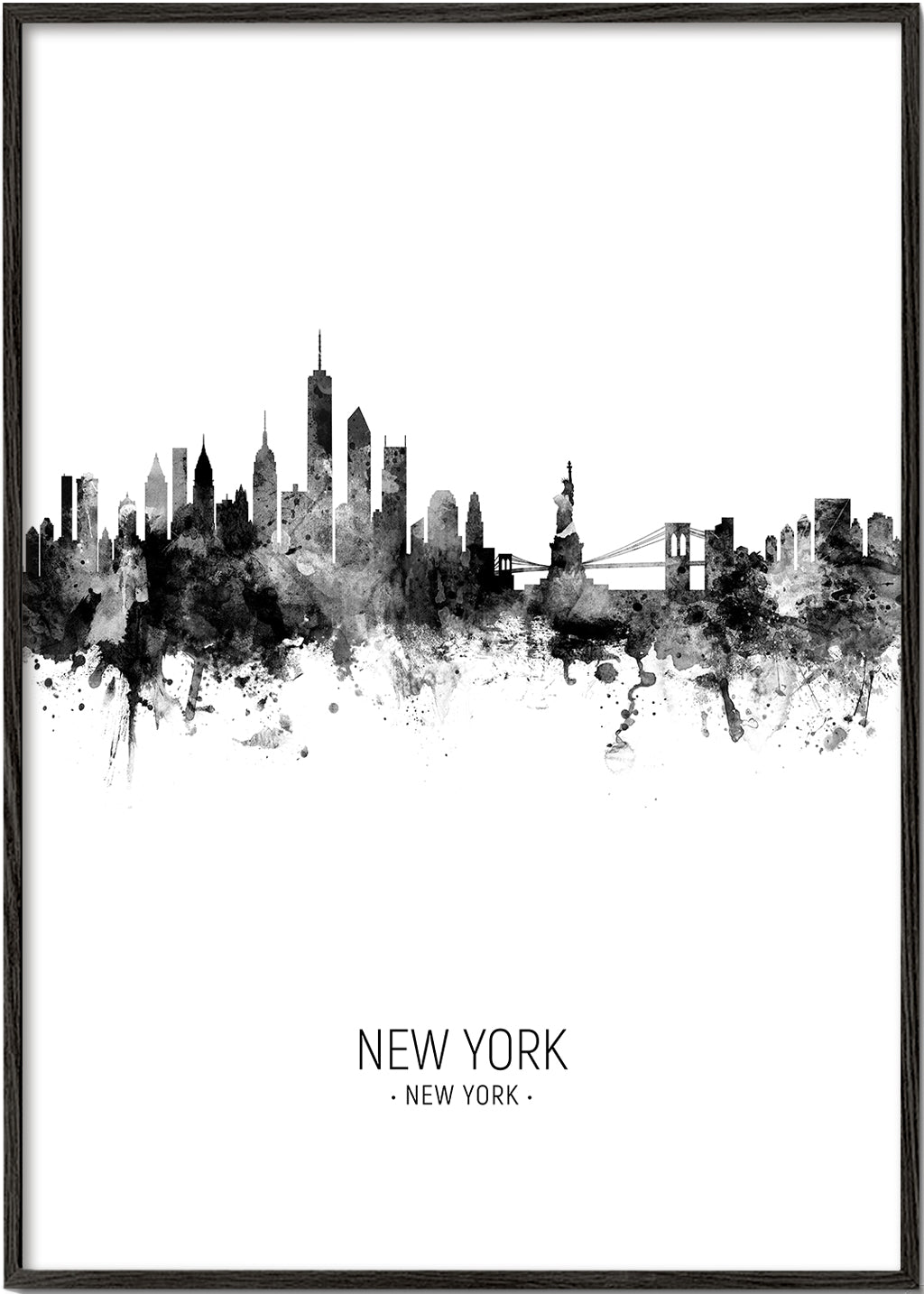 Køkkenkunst: New York skyline i blæk