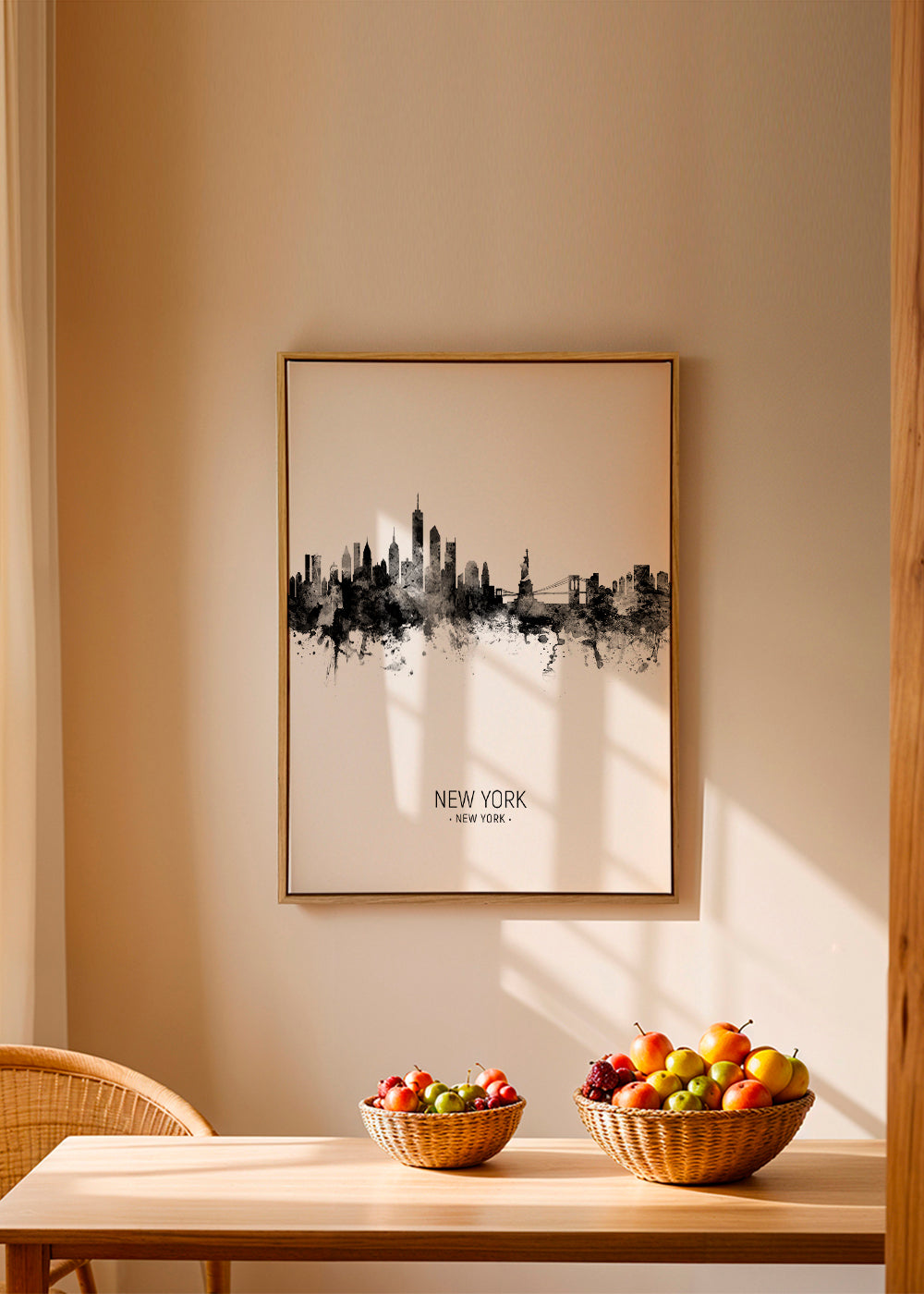 Køkkenkunst: New York skyline i blæk