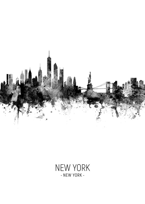 Køkkenkunst: New York skyline i blæk