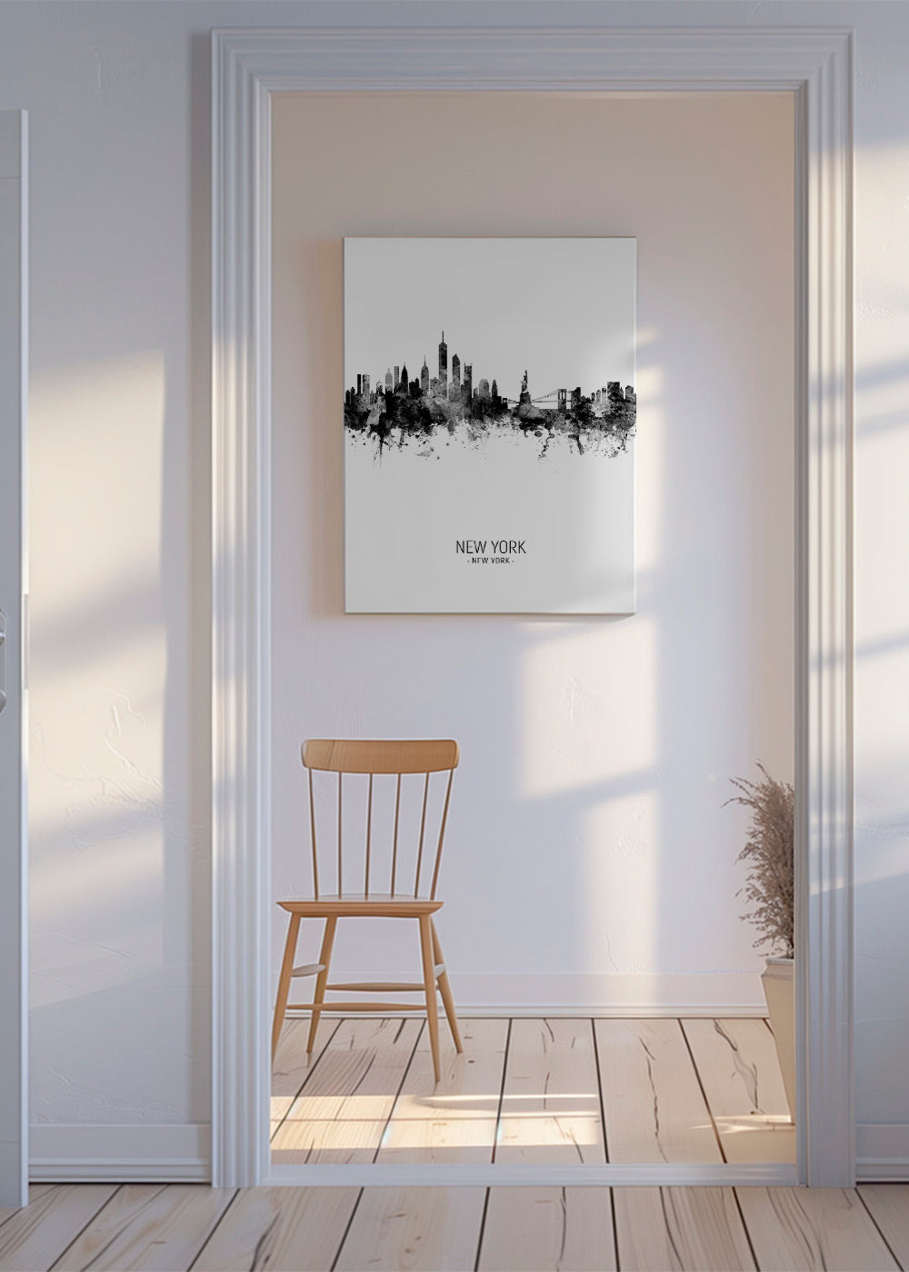Køkkenkunst: New York skyline i blæk