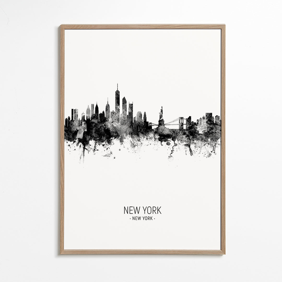 Køkkenkunst: New York skyline i blæk