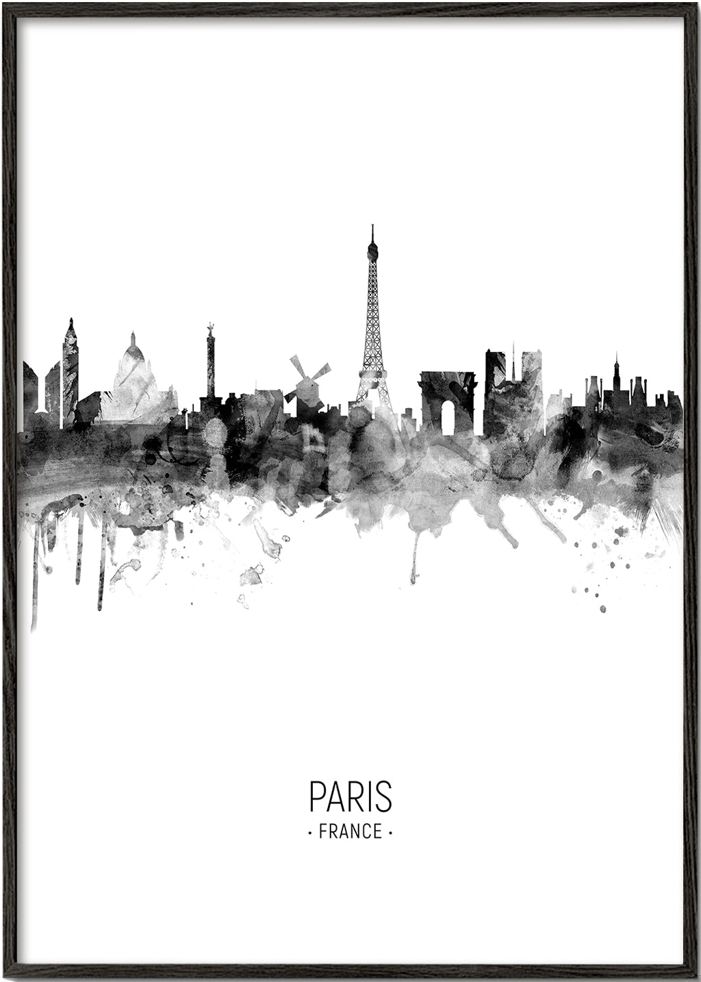 Køkkenkunst: Paris skyline i blæk