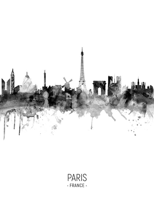 Køkkenkunst: Paris skyline i blæk
