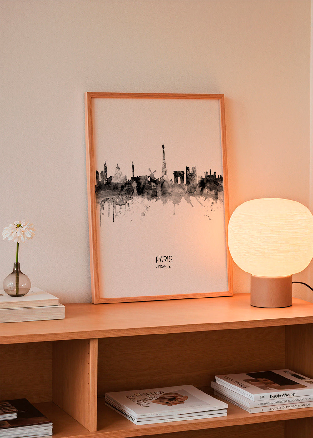 Køkkenkunst: Paris skyline i blæk