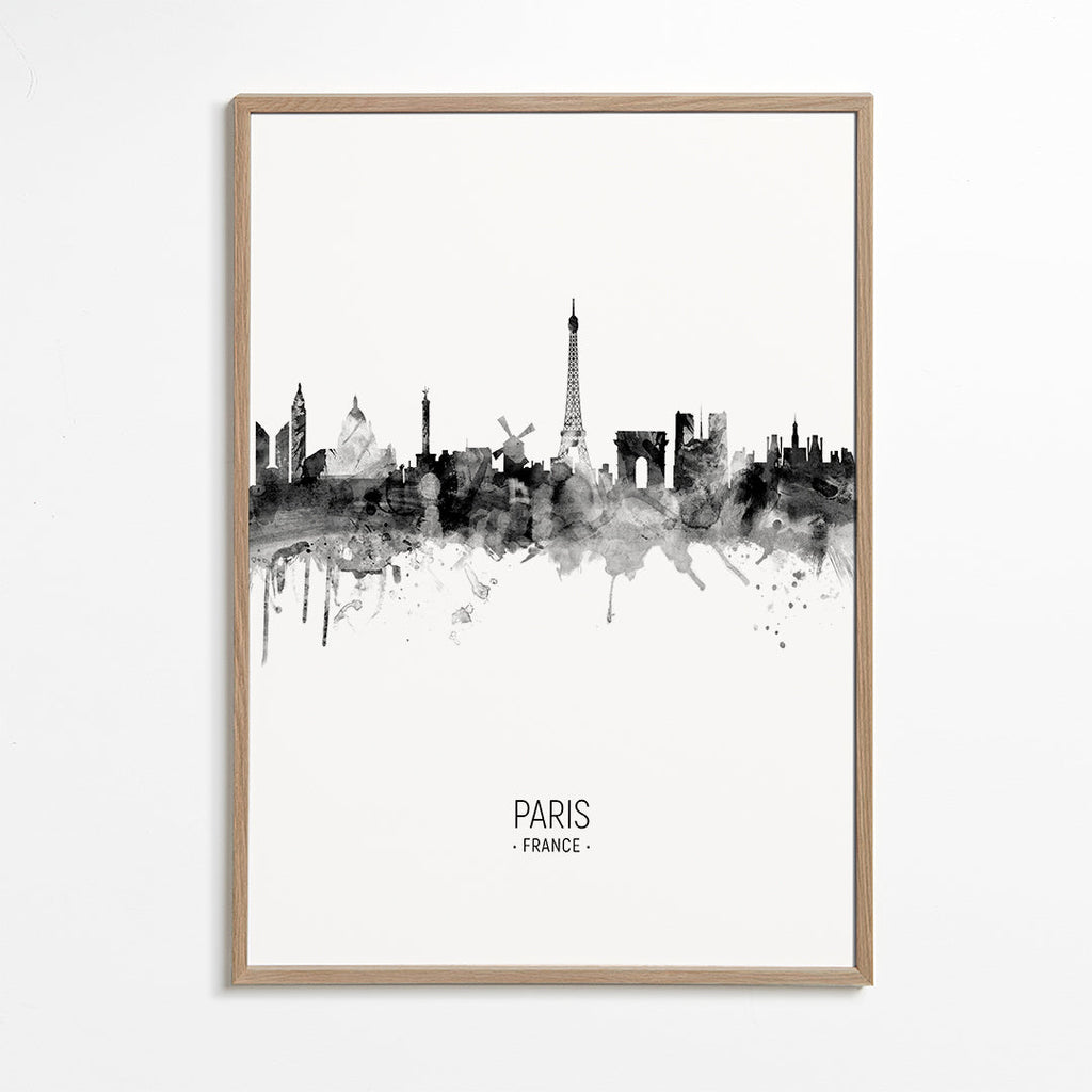 Køkkenkunst: Paris skyline i blæk