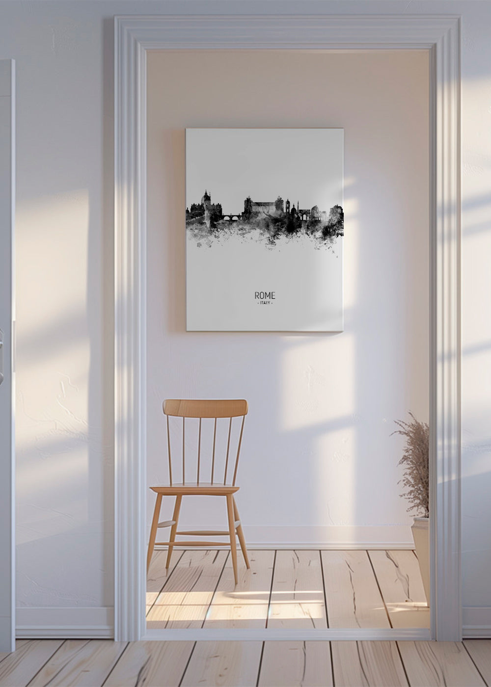 Rejseplakat Rom skyline blæk