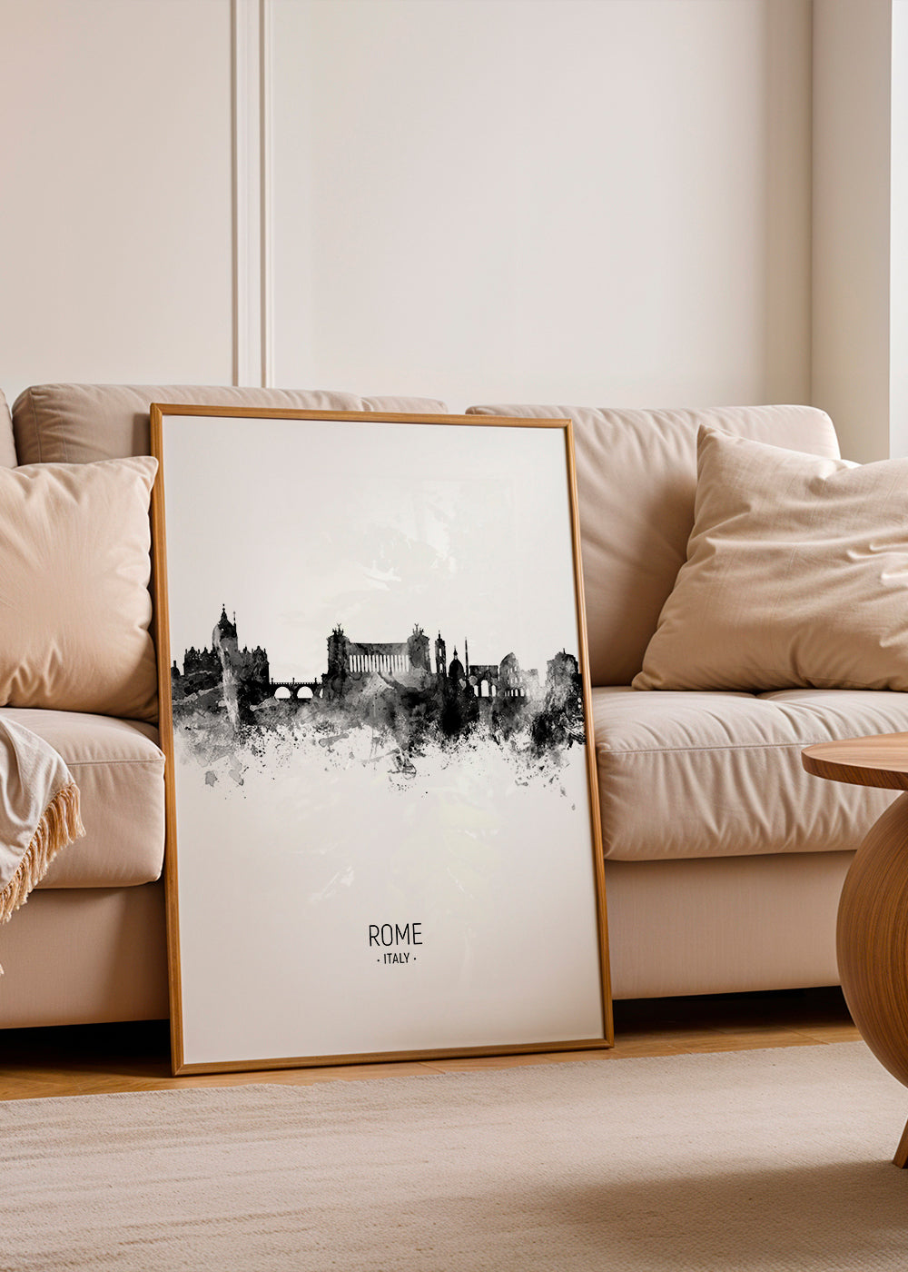 Rejseplakat Rom skyline blæk
