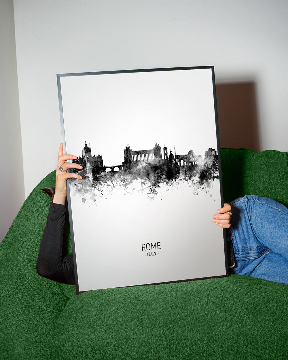 Rejseplakat Rom skyline blæk