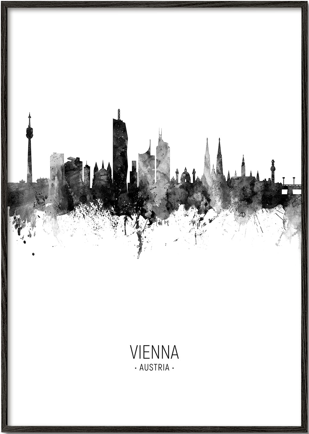 Køkkenkunst: Wien skyline i blæk