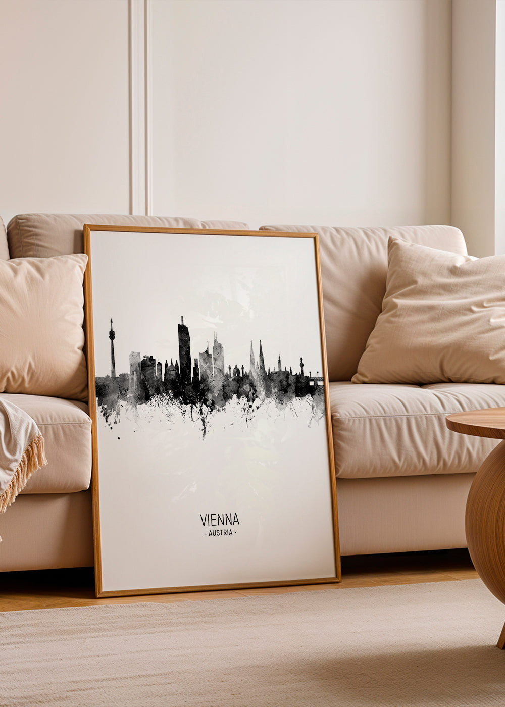 Køkkenkunst: Wien skyline i blæk