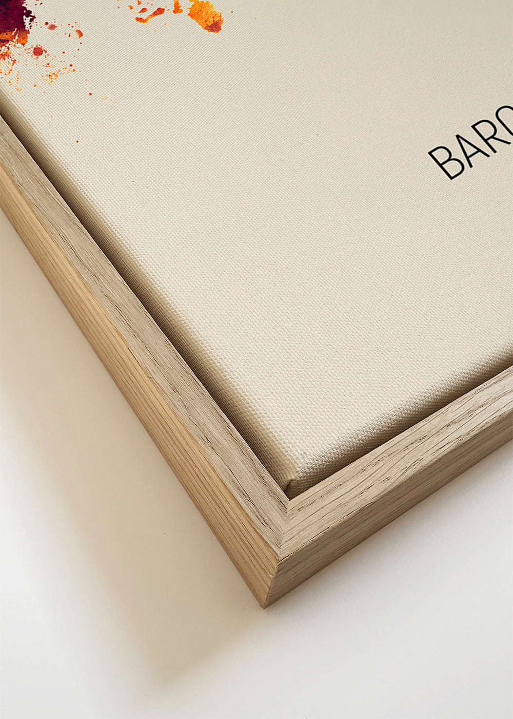 Byplakat Barcelona skyline akvarel beige