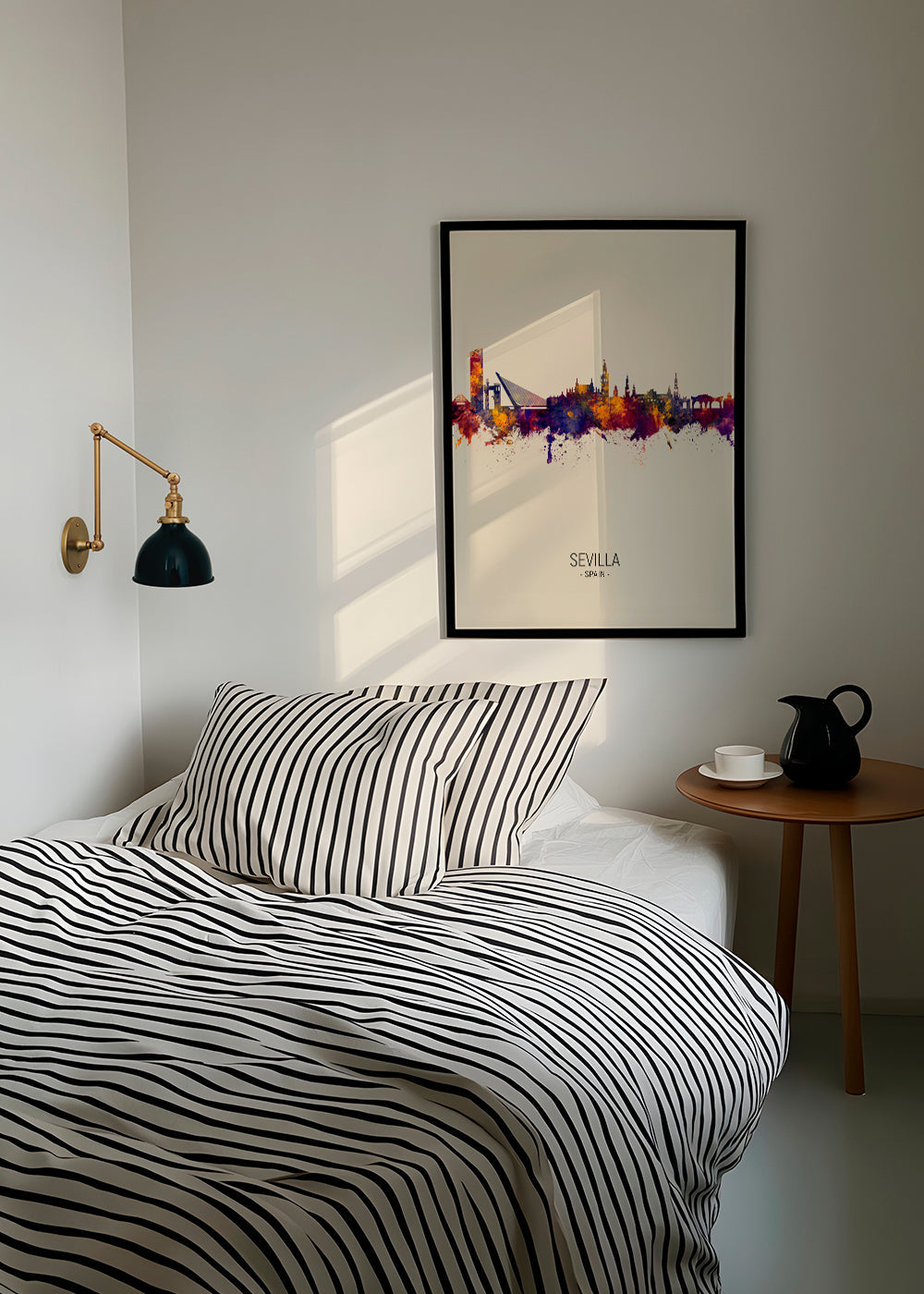 Byplakat med Sevillas skyline