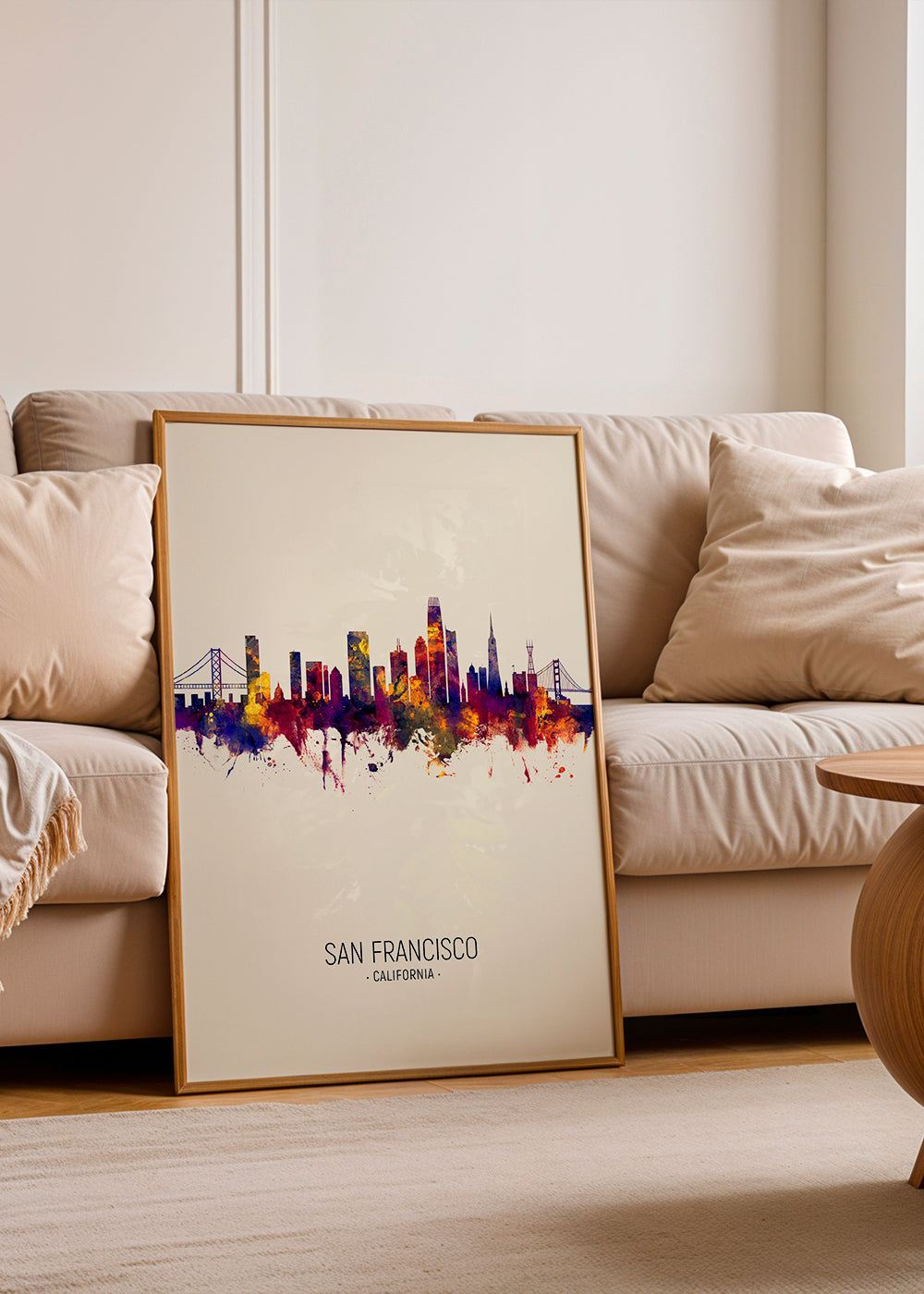 Byplakat San Francisco akvarel