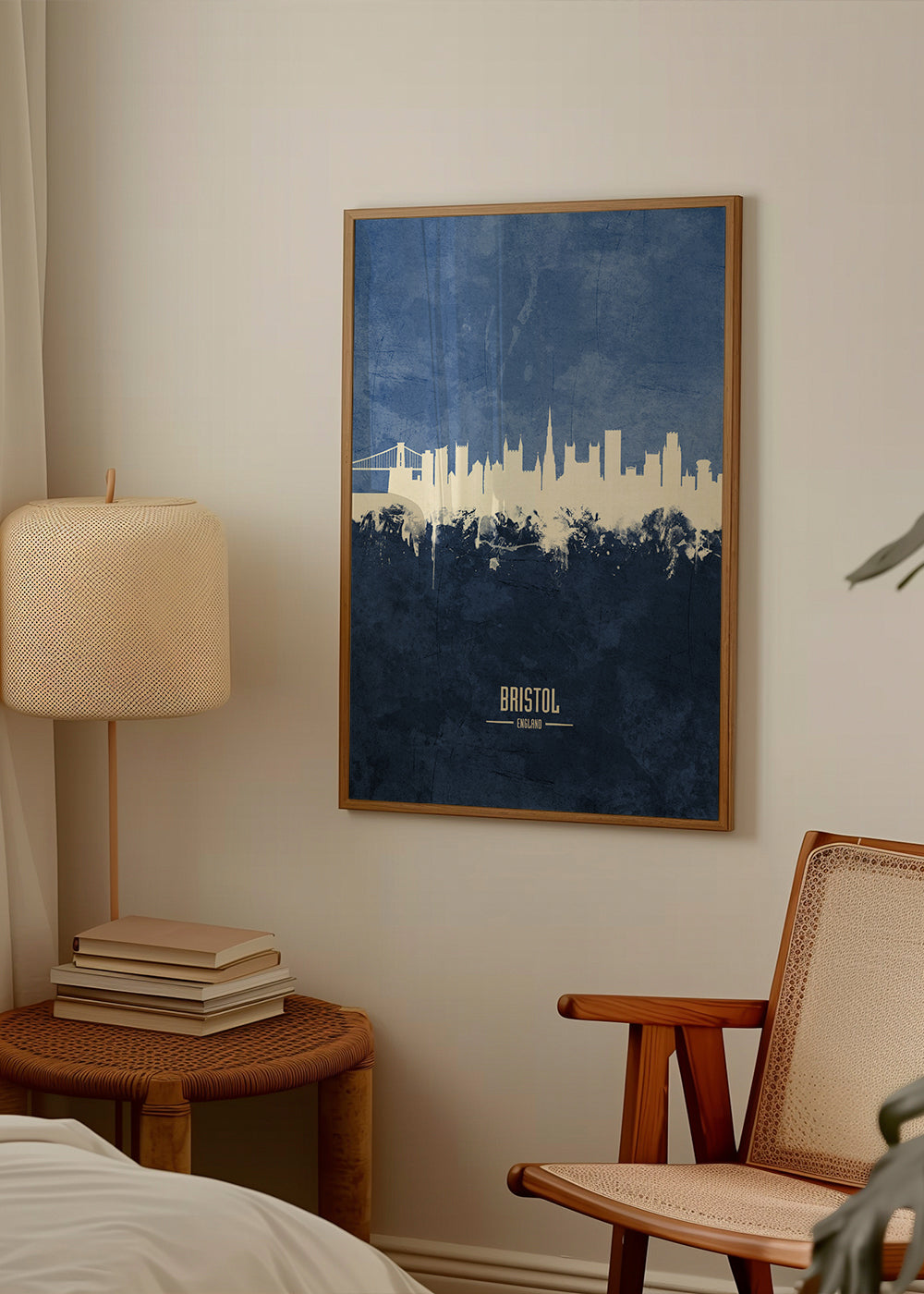 Køkkenkunst Bristol: blå skyline plakat