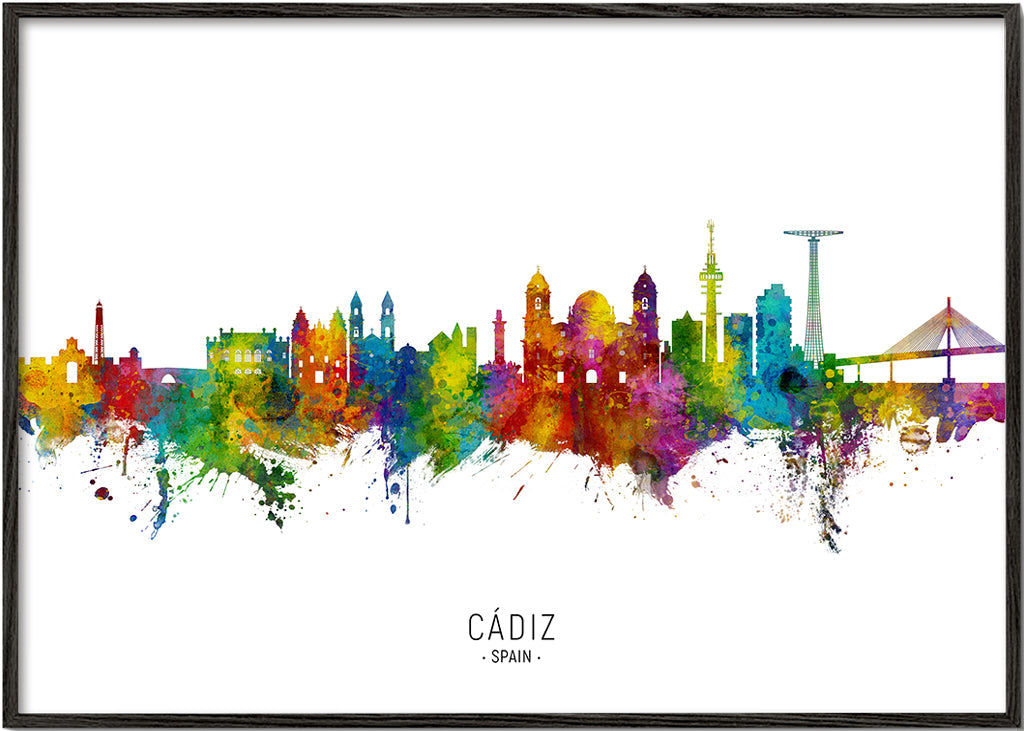 Køkkenkunst Cádiz farverig skyline
