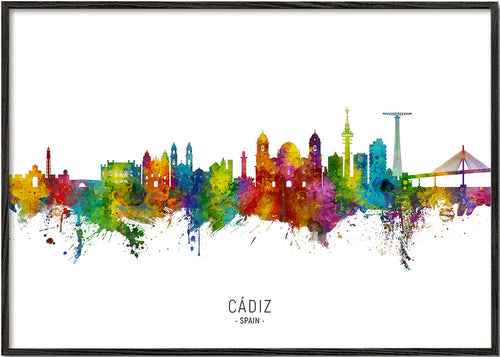 Køkkenkunst Cádiz farverig skyline