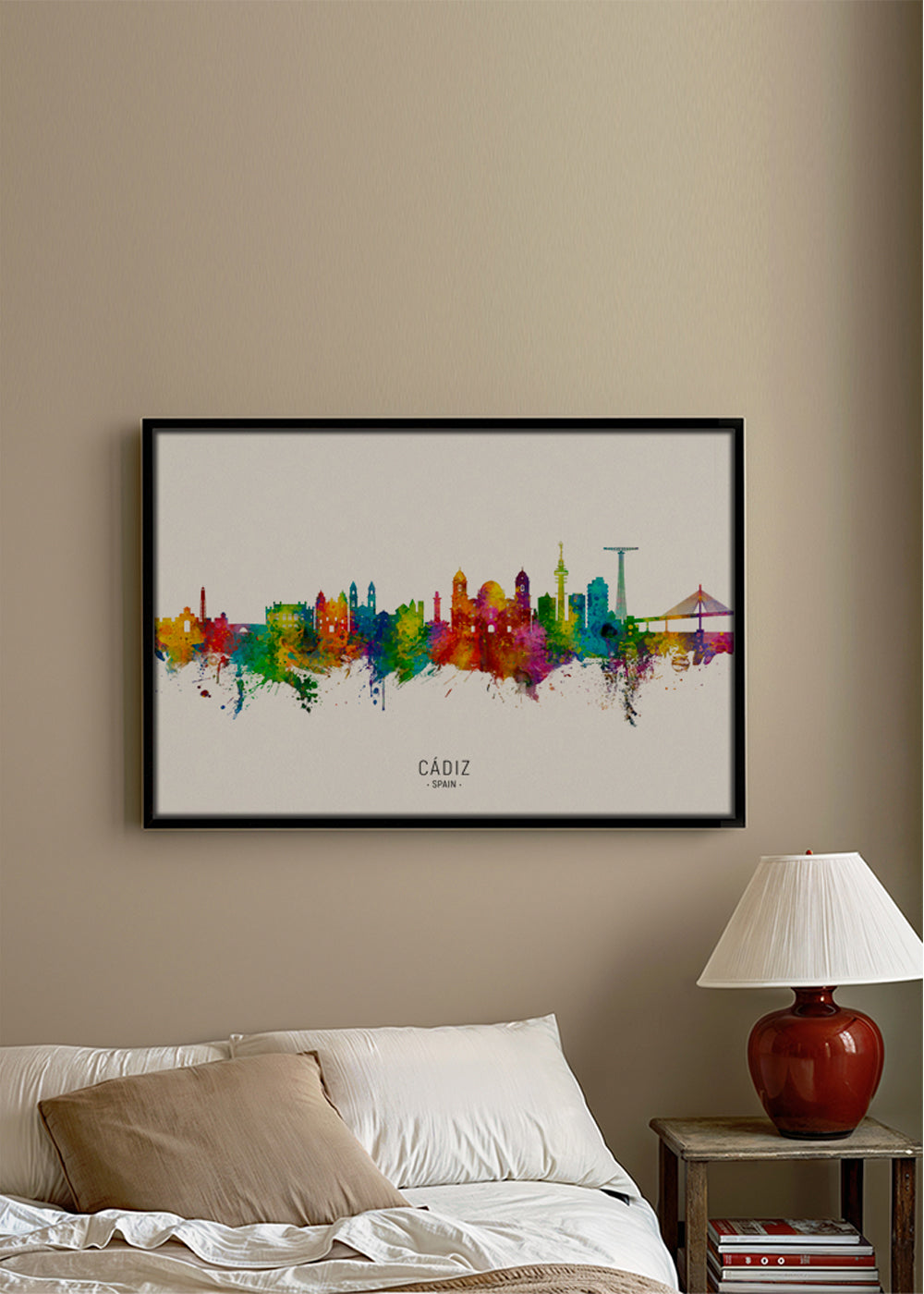 Køkkenkunst Cádiz farverig skyline