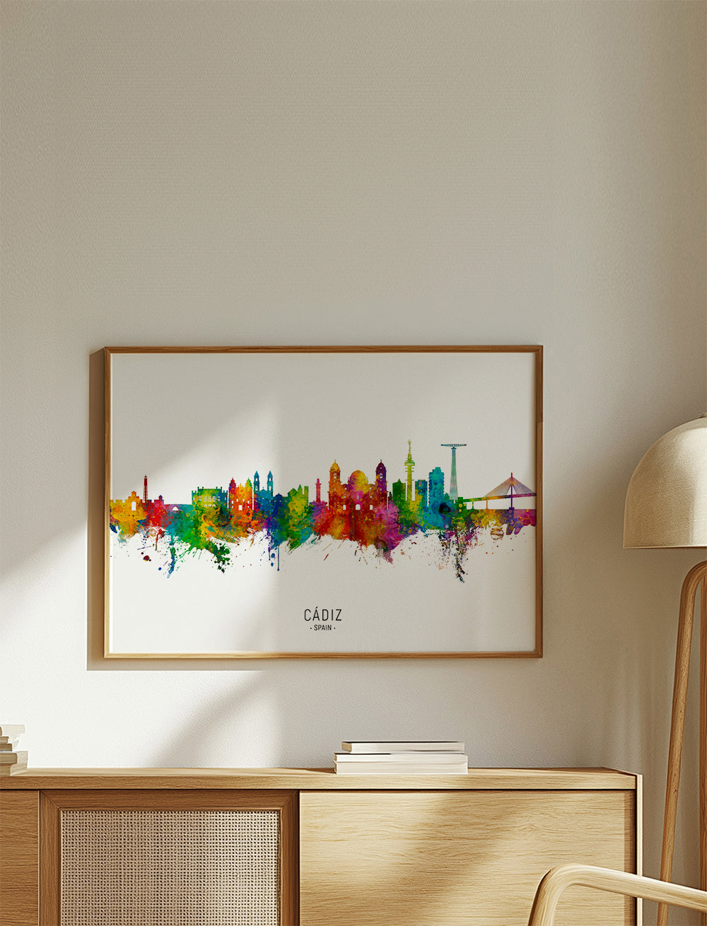 Køkkenkunst Cádiz farverig skyline