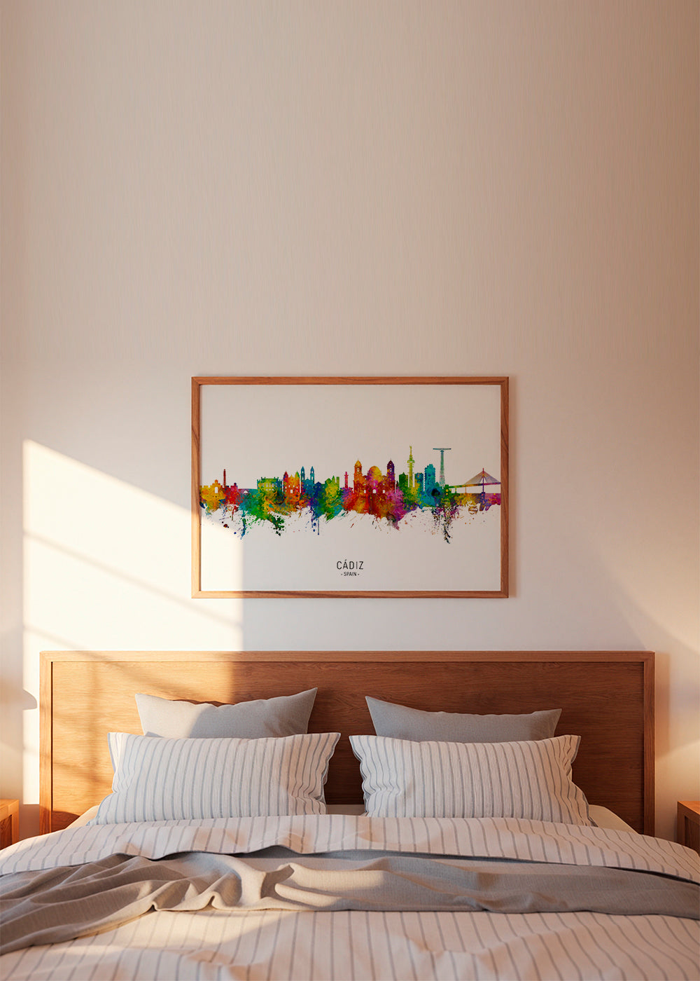 Køkkenkunst Cádiz farverig skyline