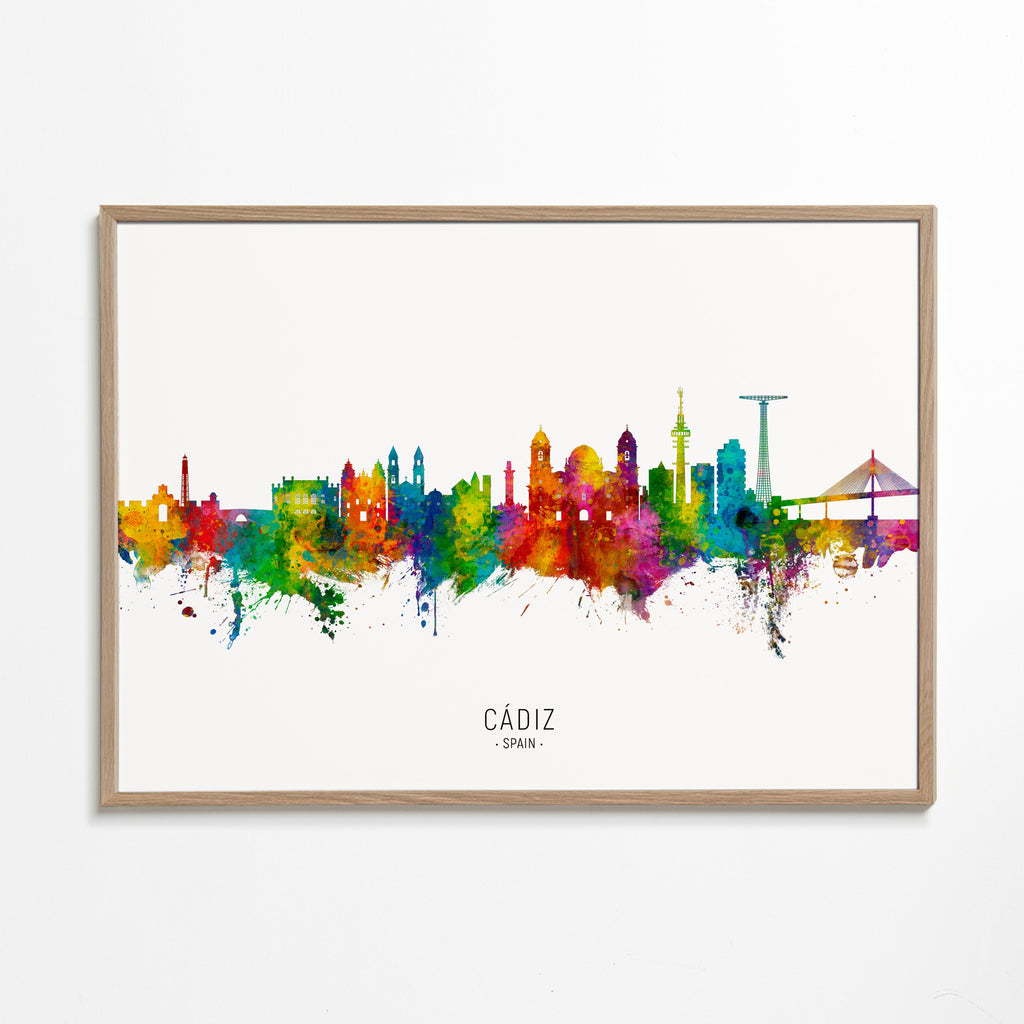 Køkkenkunst Cádiz farverig skyline