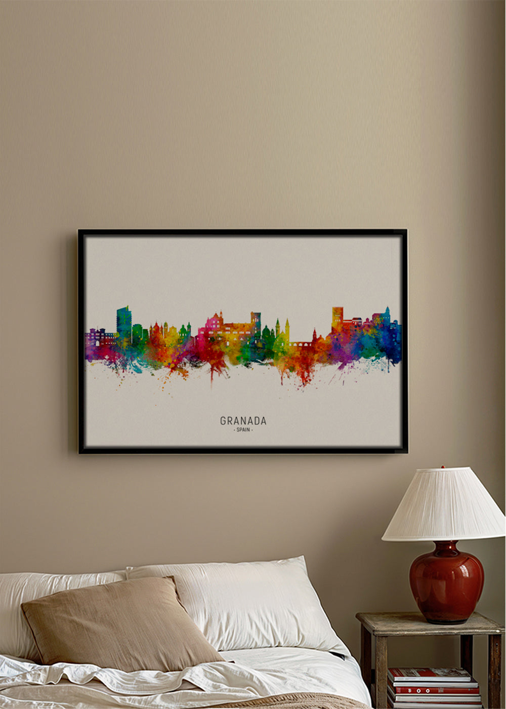Køkkenkunst Granada farverig skyline