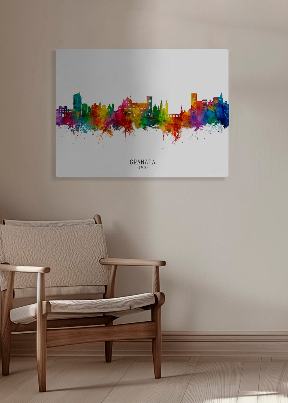 Køkkenkunst Granada farverig skyline