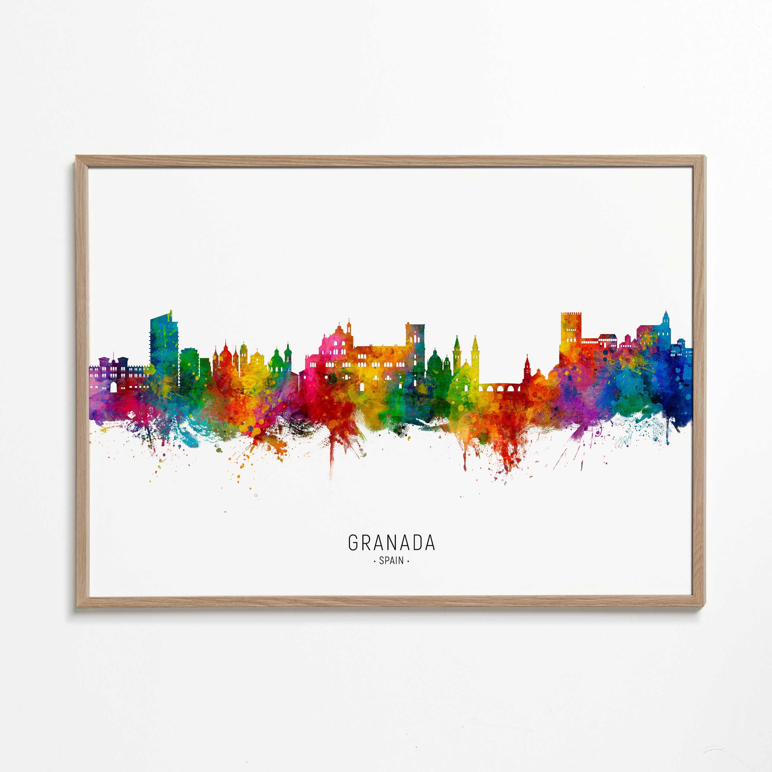 Køkkenkunst Granada farverig skyline
