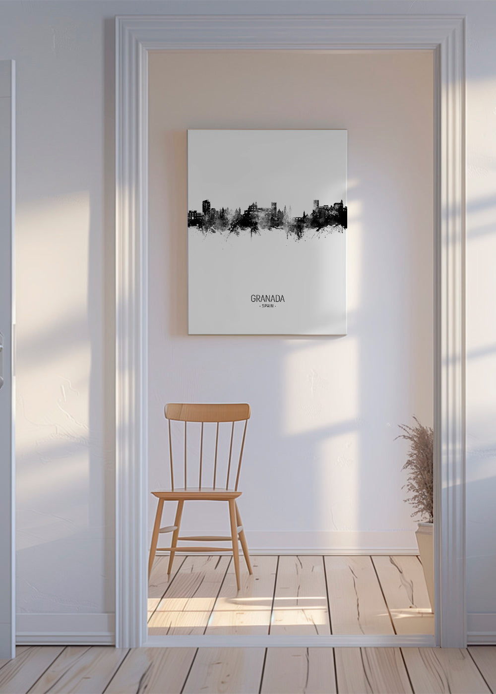 Køkkenkunst Granada skyline blæk