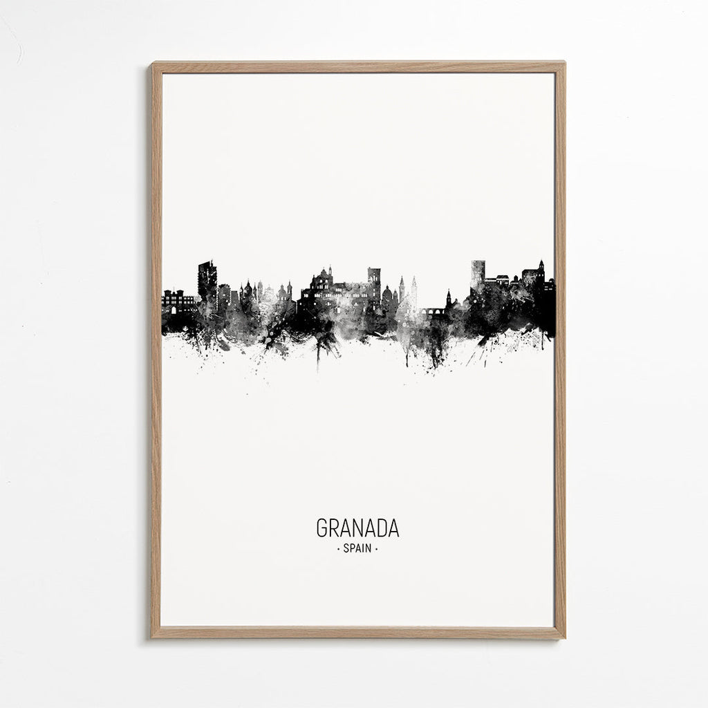 Køkkenkunst Granada skyline blæk