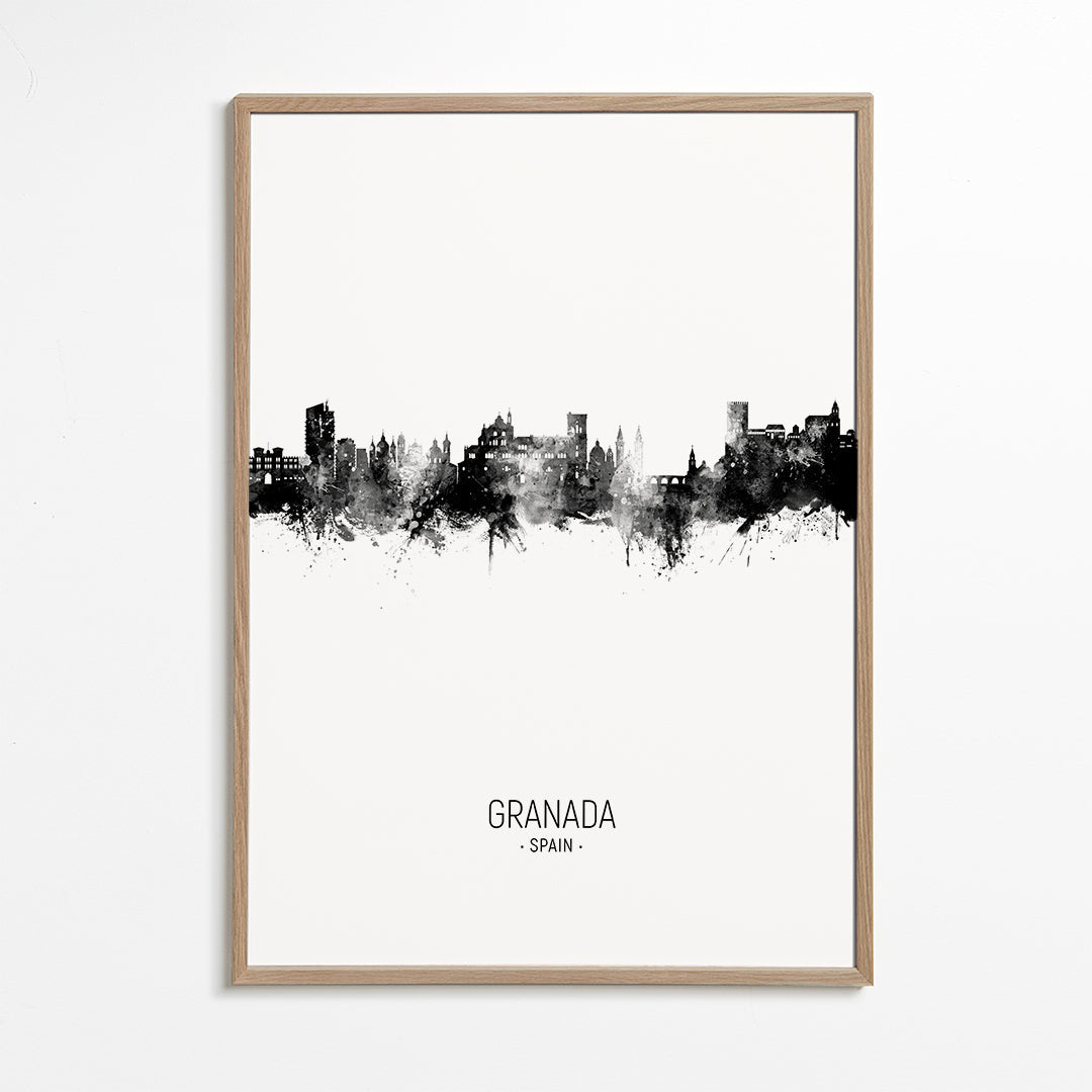 Køkkenkunst Granada skyline blæk