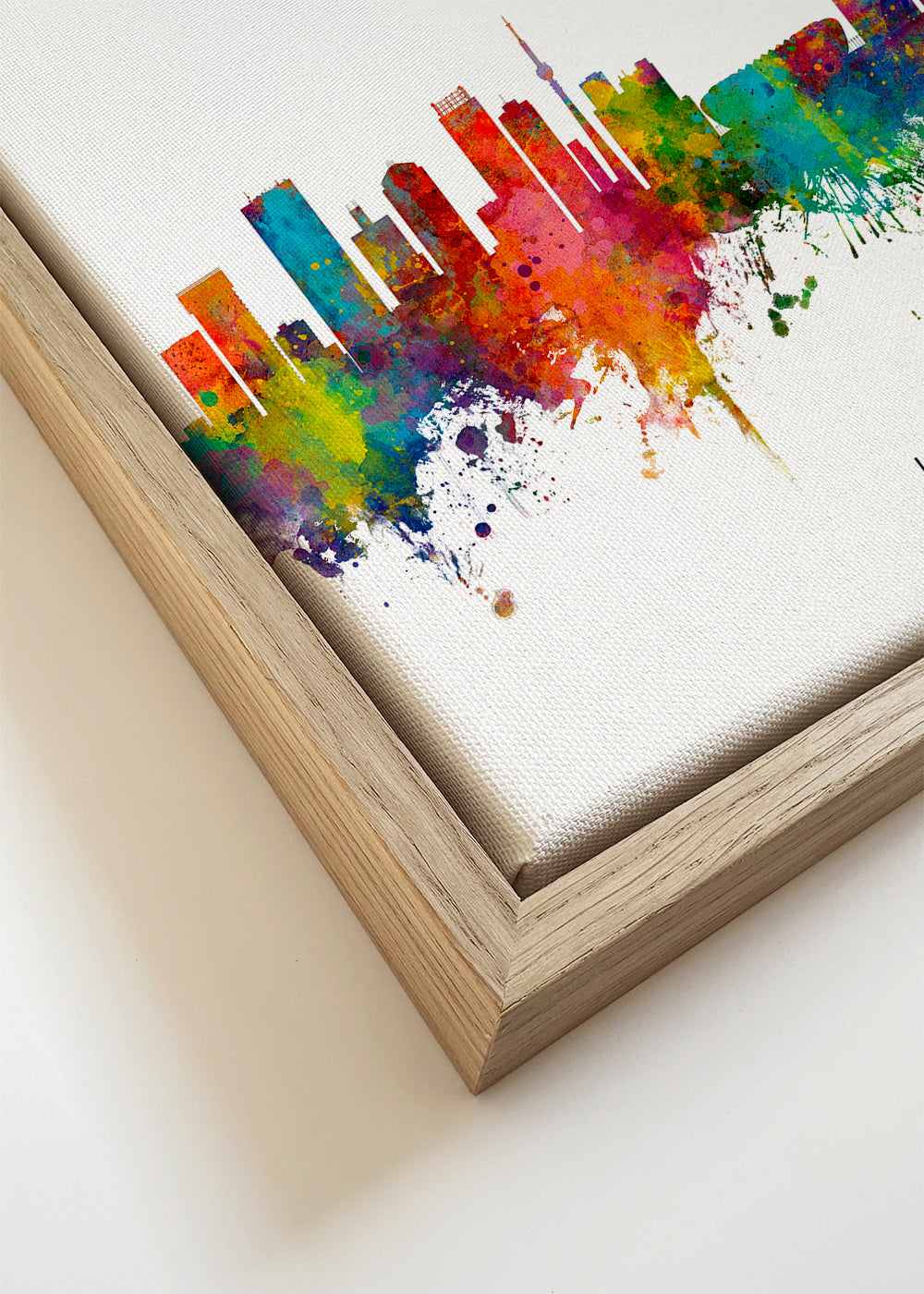 Køkkenkunst Johannesburg skyline akvarel